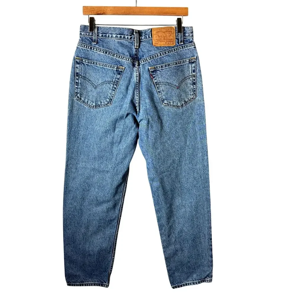Vintage Levi's 550 Jeans Mens Relaxed Fit Ridged Denim Classic Western Retro